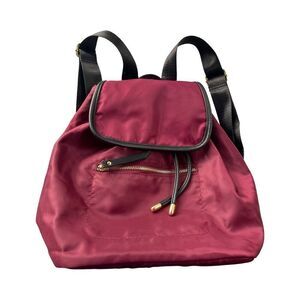 Compact Rucksack Backpack in Magenta Trimmed in Black